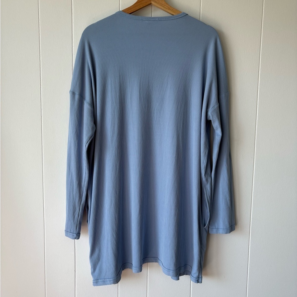 Intimately Free People Sky Blue Ribbed Duster Cardigan | Size Small - Picture 6 of 7